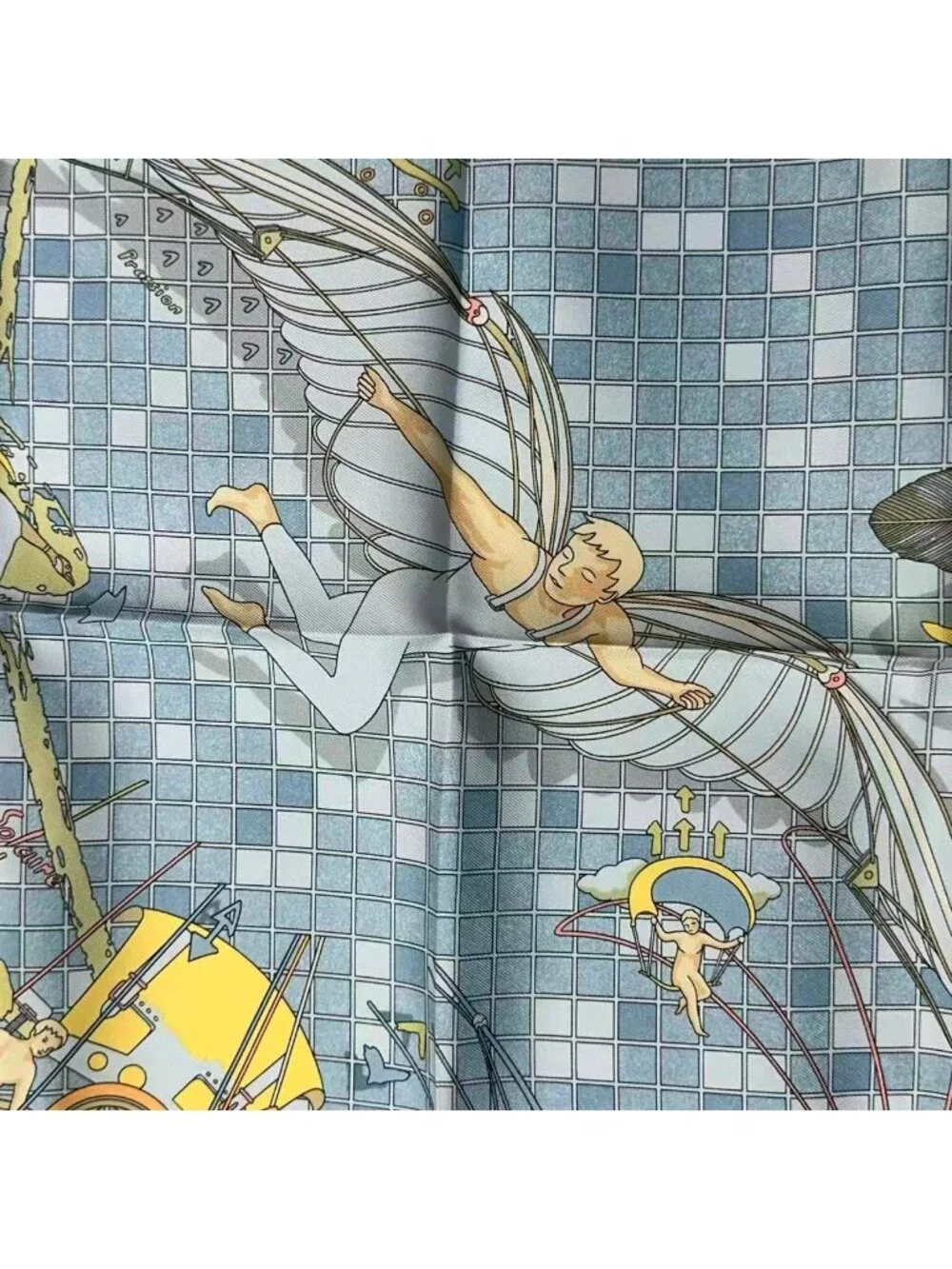 Hermes Scarf Silk Remiges de Fuite Flying Blue - Picture 7 of 9